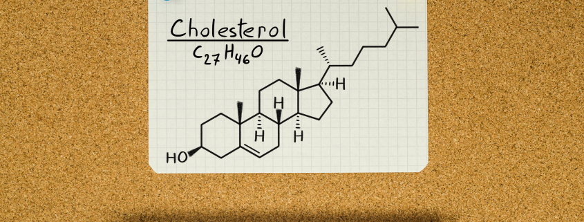 Chemical formula of Cholesterol on bulletin board