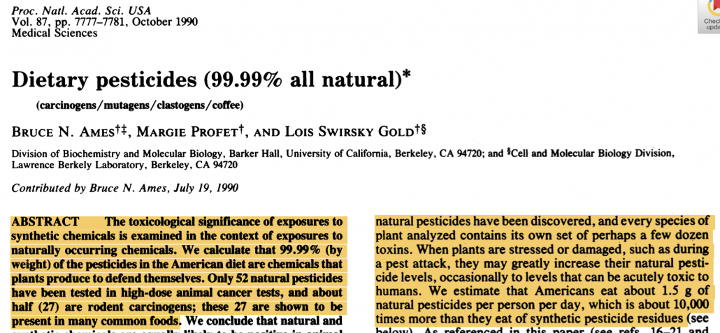 Abstract from study on plant toxins