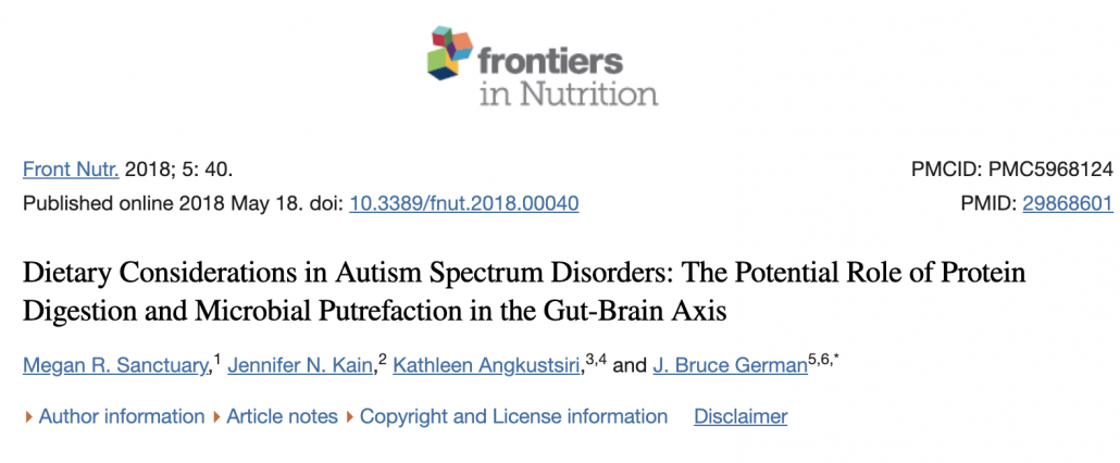 title of study linking phenols with autism