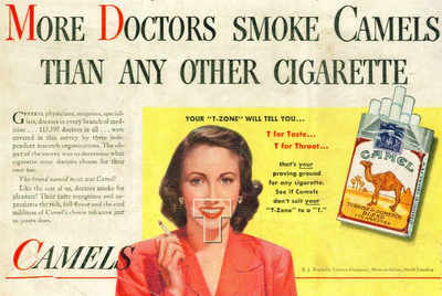 More Doctors Smoke Camels than any other Cigarette