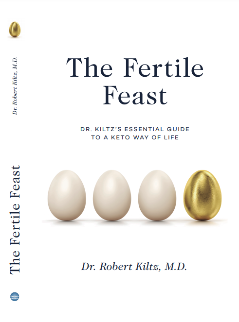 fertile feast book cover with one golden egg and four white eggs