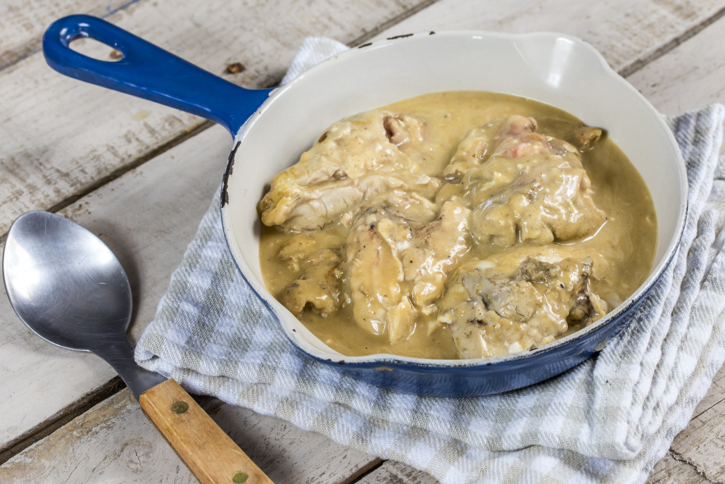 Pork Brains with milk gravy