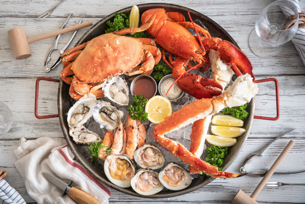 keto seafood platter