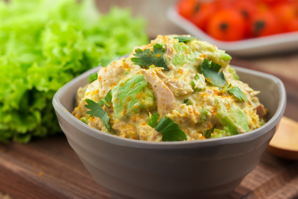 Keto Curry Spiked Tuna and AVocado Salad