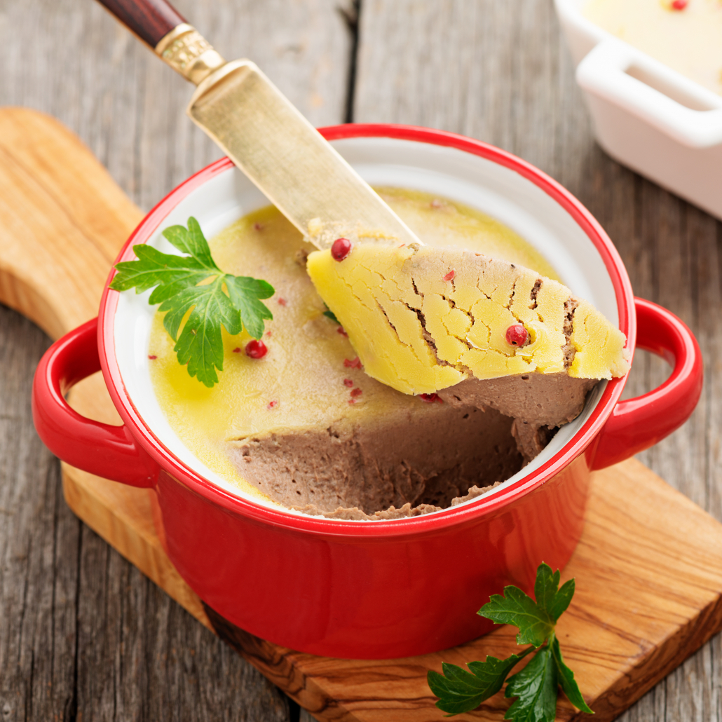 duck liver pate with fresh bread