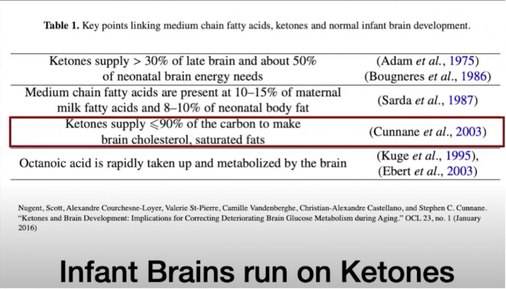 detail from study desribing types of fat in breast milk