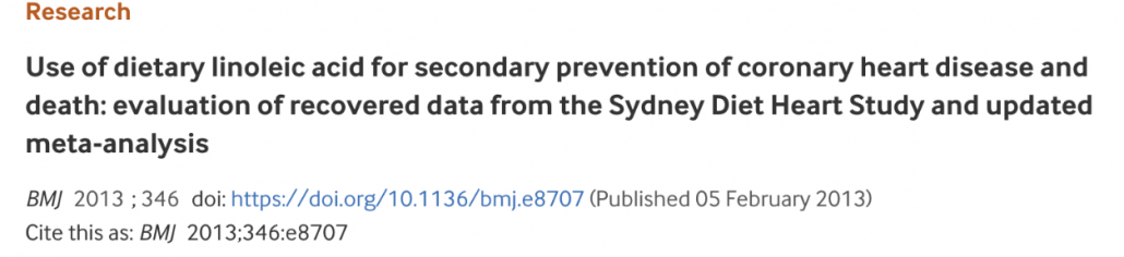 sydney heart health study title