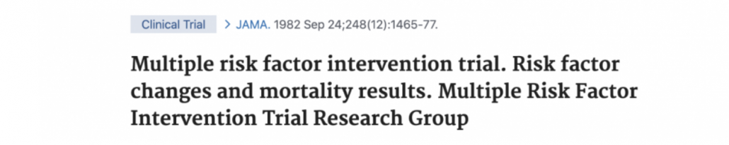 title from multiple risk factor intervention trial 