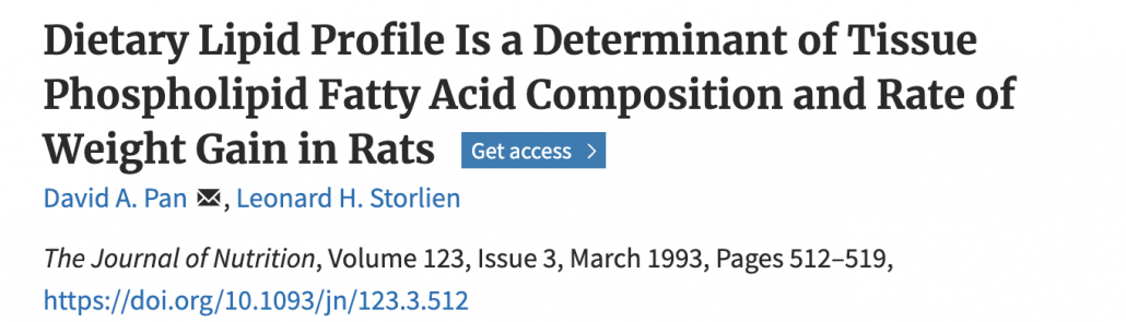 study title on vegetable oil and weight gain