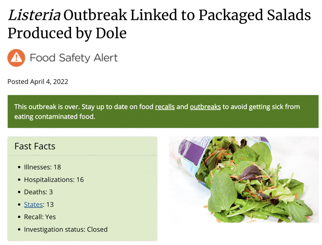 CDC listeria outbreak alert