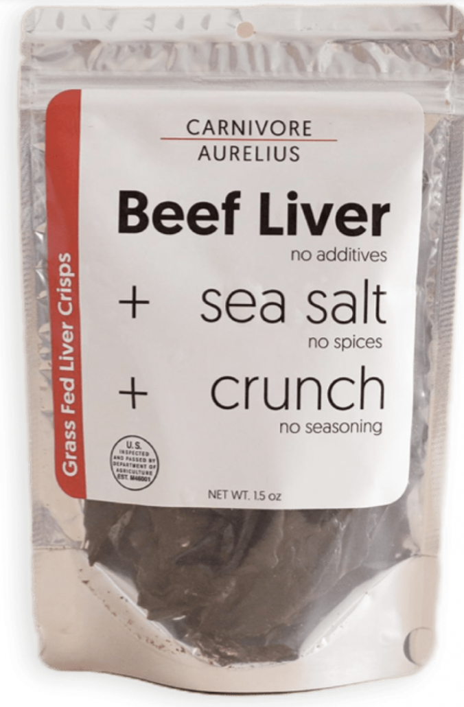 bag of beef liver crisps
