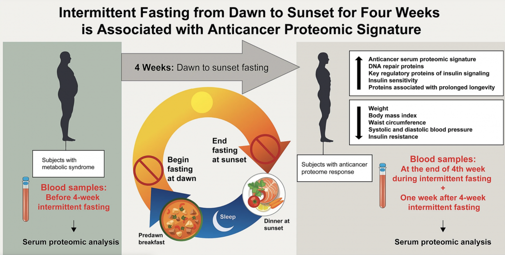 graph showing benefits of eating after sundown