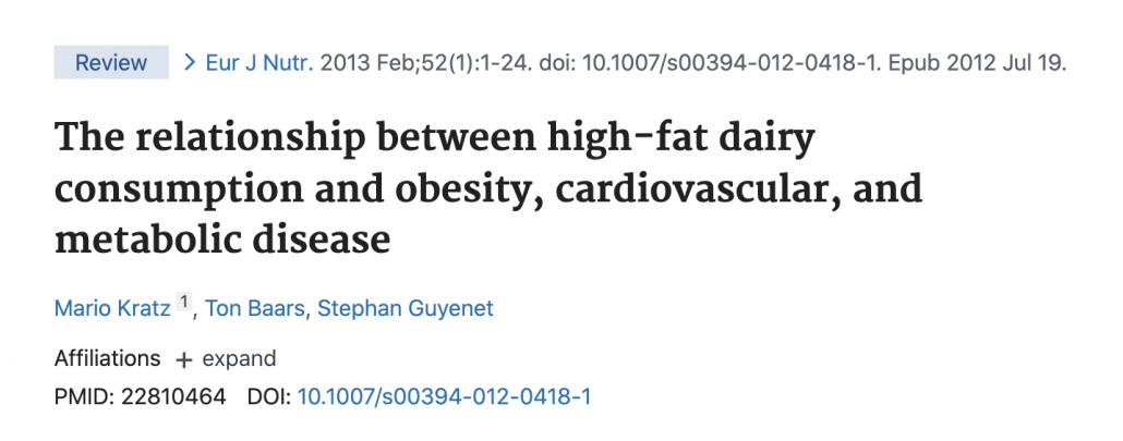 image of abstract of study showing butter reduces obesity