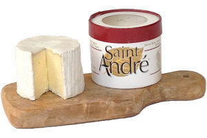 st andre cheese on cutting board