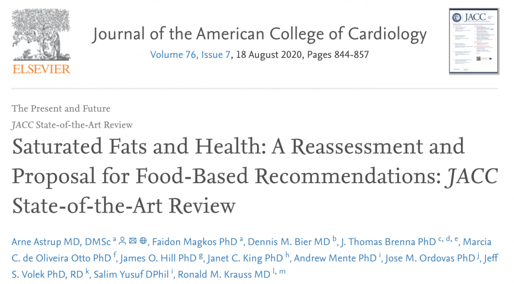 abstract from review study on saturated fat