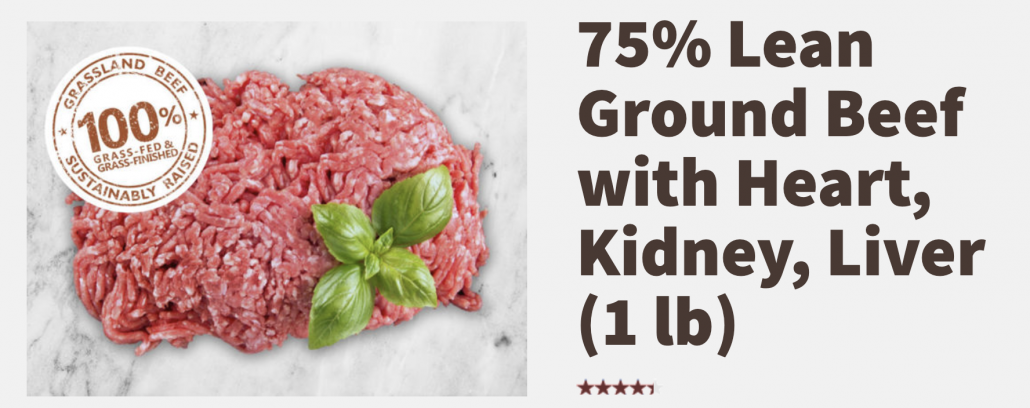 image of ground beef with liver
