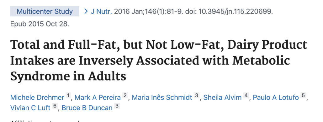 abstract from study showing that saturated fat is not unhealthy