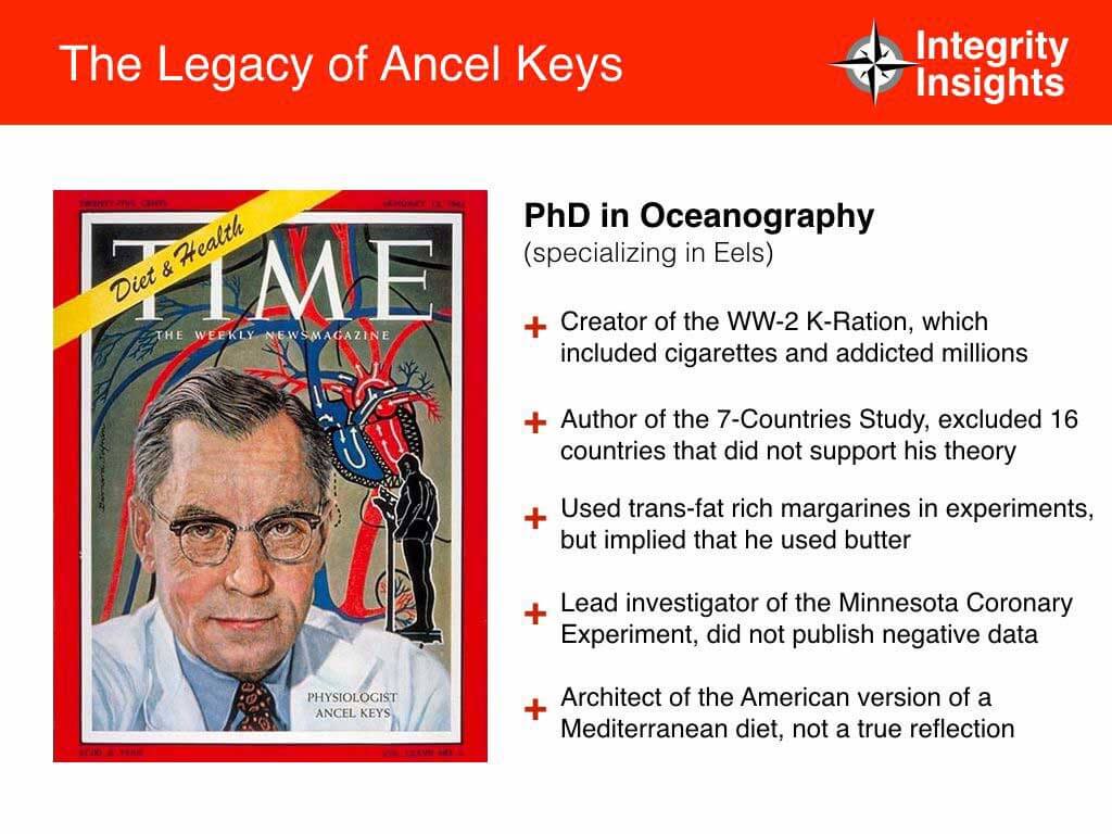 image of ansel keys with details about credentials