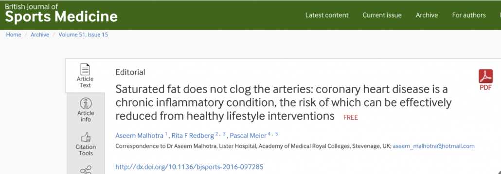 abstract from study about saturated fat