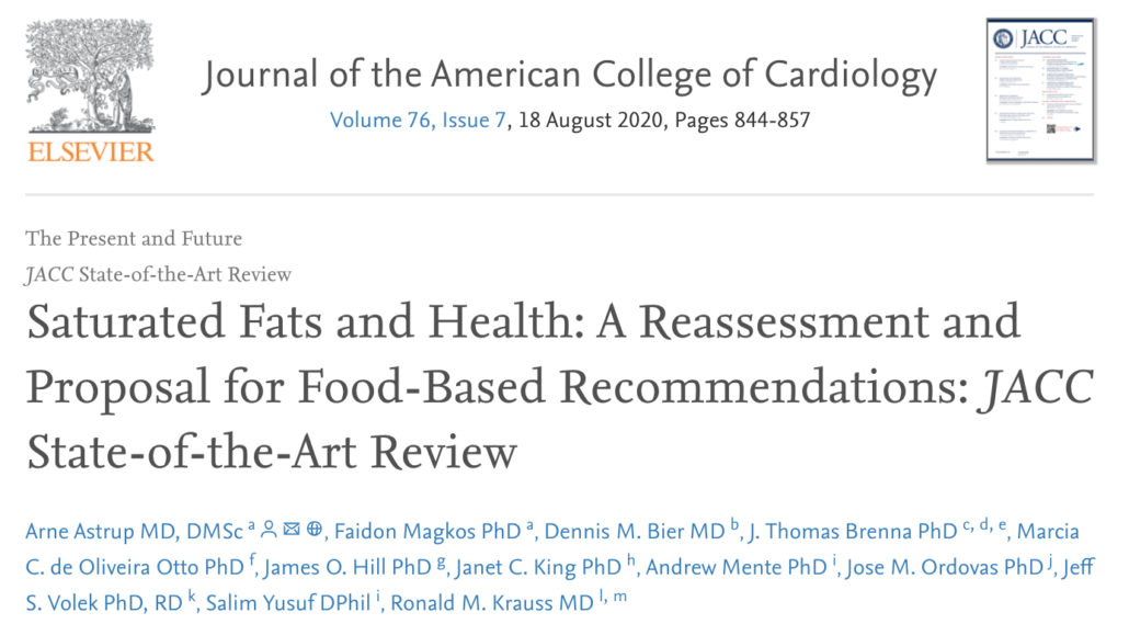 title of study on saturated fat
