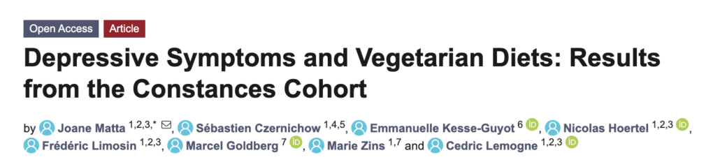 abstract from study on meat and mental health