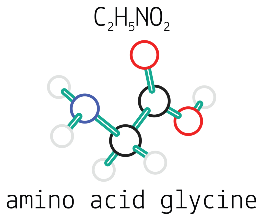 C2H5NO2 glycine amino acid molecule