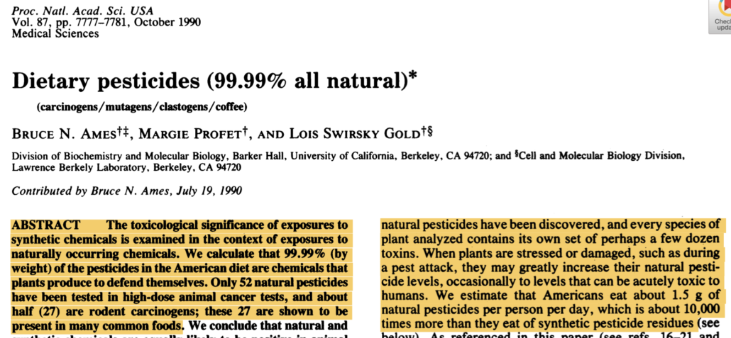 abstract from study on plant toxins