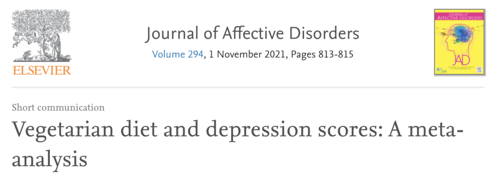 title of study linking meat eating to lower rates of depression