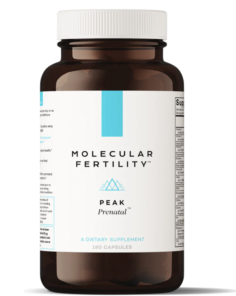 image of peak prenatal supplement jar