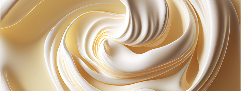 Cream Texture background close up, 3d render