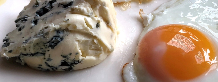 blue cheese and eggs