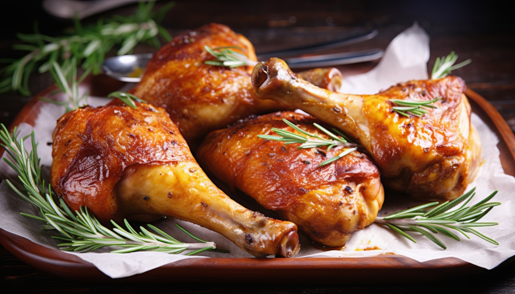 baked chicken legs with rosemary