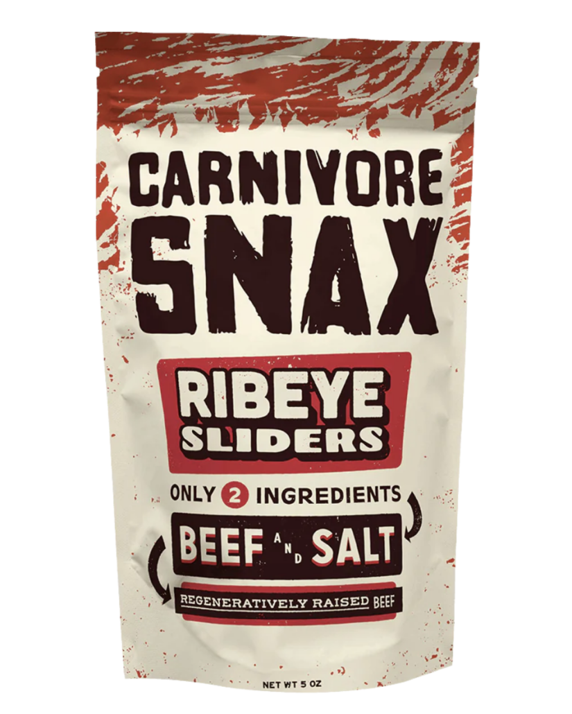 bag of carnivore snax beef crisps